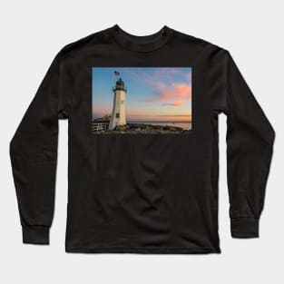 Scituate Lighthouse Scituate Massachusetts South Shore at Sunrise Long Sleeve T-Shirt